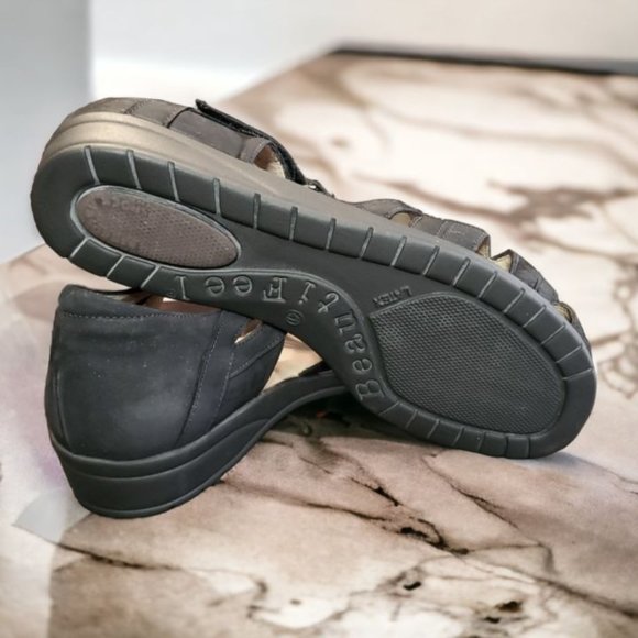 BeautiFeel Leather Comfort Adjustable Sandals - Size 41 (Women's 9.5) - Picture 3 of 3